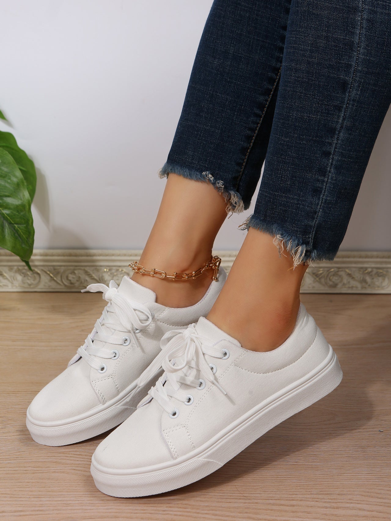 Dame afslappede sneakers med fleksibel sål og åndbart overmateriale Stilla