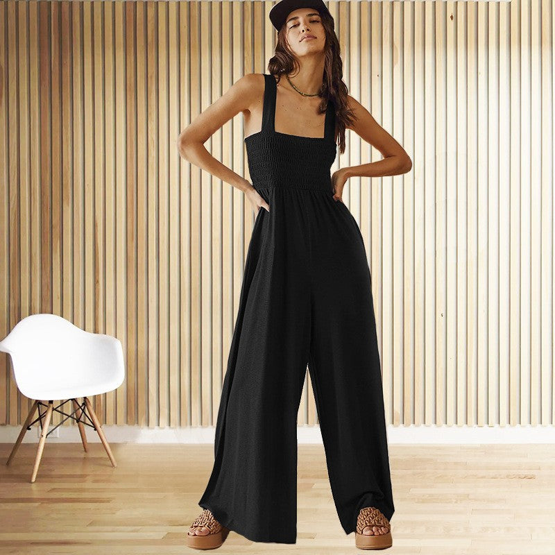 Dame Behagelig Jumpsuit med vidde ben og praktiske lommer Stilla