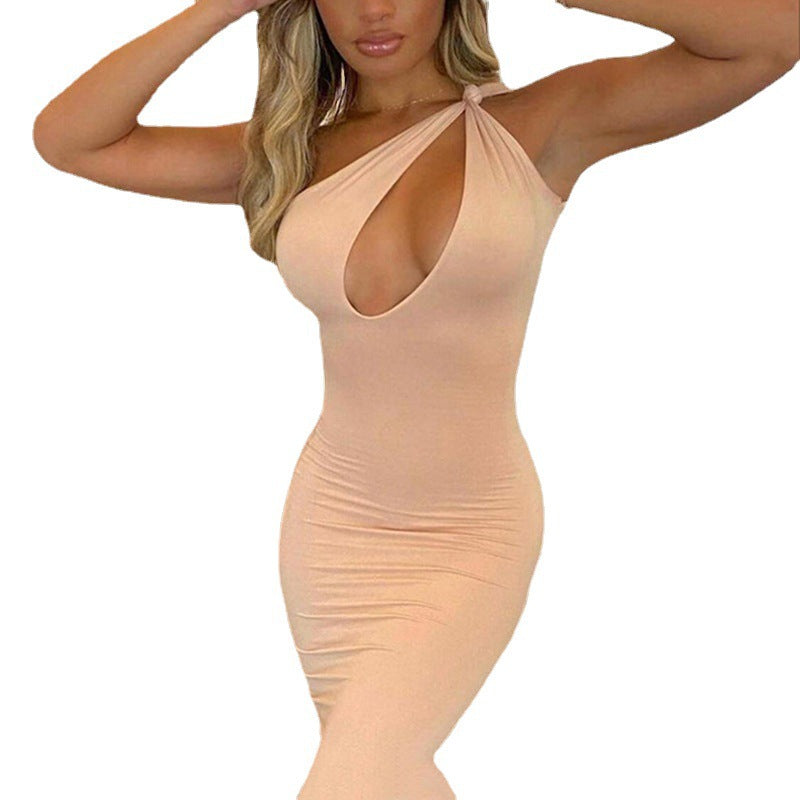 Dame Elegant Figurtilpasset Aftenkjole med asymmetrisk Udsnit Stilla