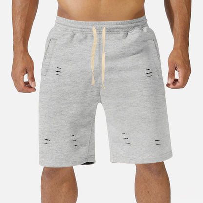 Herre bomulds-shorts med justerbar talje og stilfulde accenter Stilla