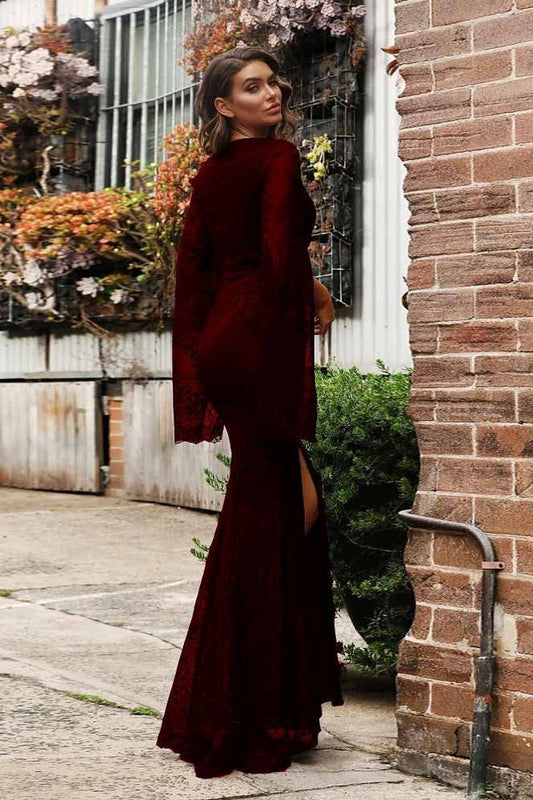 Stilla | Fuld længde Langærmet Lang Elegant Kjole