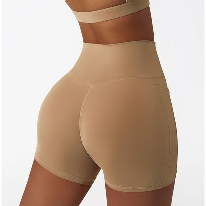 Stilla | Ice Silk Nude Feel Sport Shorts Hurtigttørrende Slim Yoga Bukser