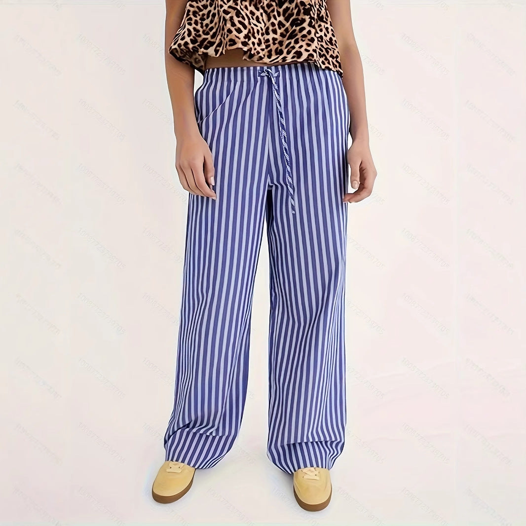 Dame afslappede og luftig stribede bukser Stilla