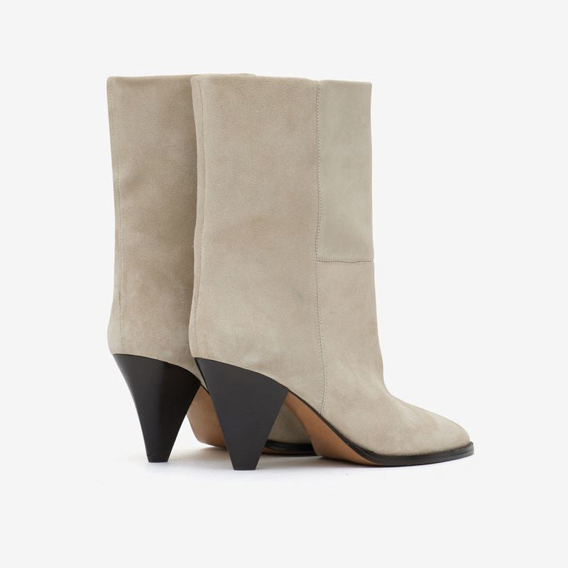 Femme High-Stiletto Denim Ankestävler med Sculpted Heel Stilla