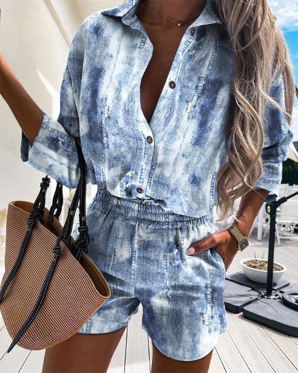 Damer Casual Jumpsuit med struktureret print og praktiske lommer Stilla