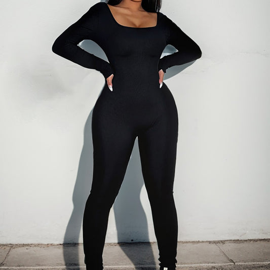Dame Jumpsuit med figurformende design og moderne ærmelukninger Stilla