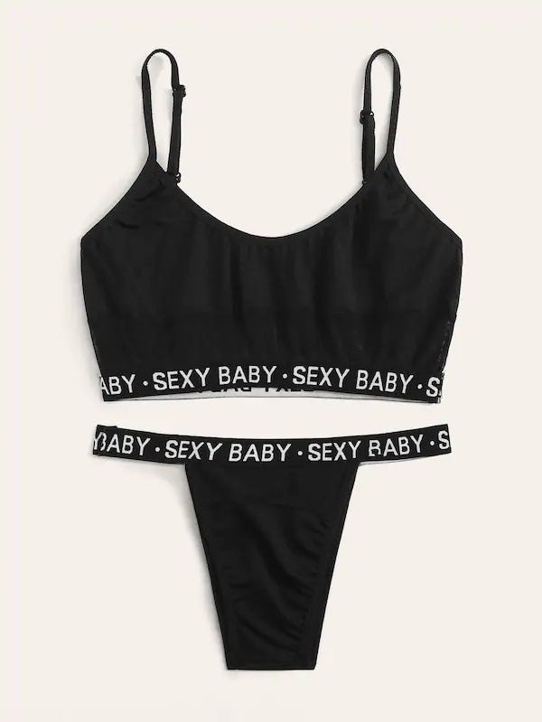 Dame Elegant Bralette og String Sæt Stilla