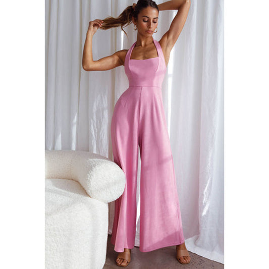 Damer Elegant Jumpsuit med bred ben Stilla