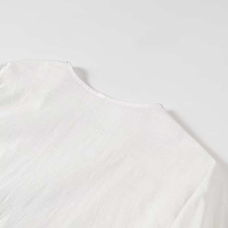 Dame afslappet bluse med snortræk og bred pasform Stilla