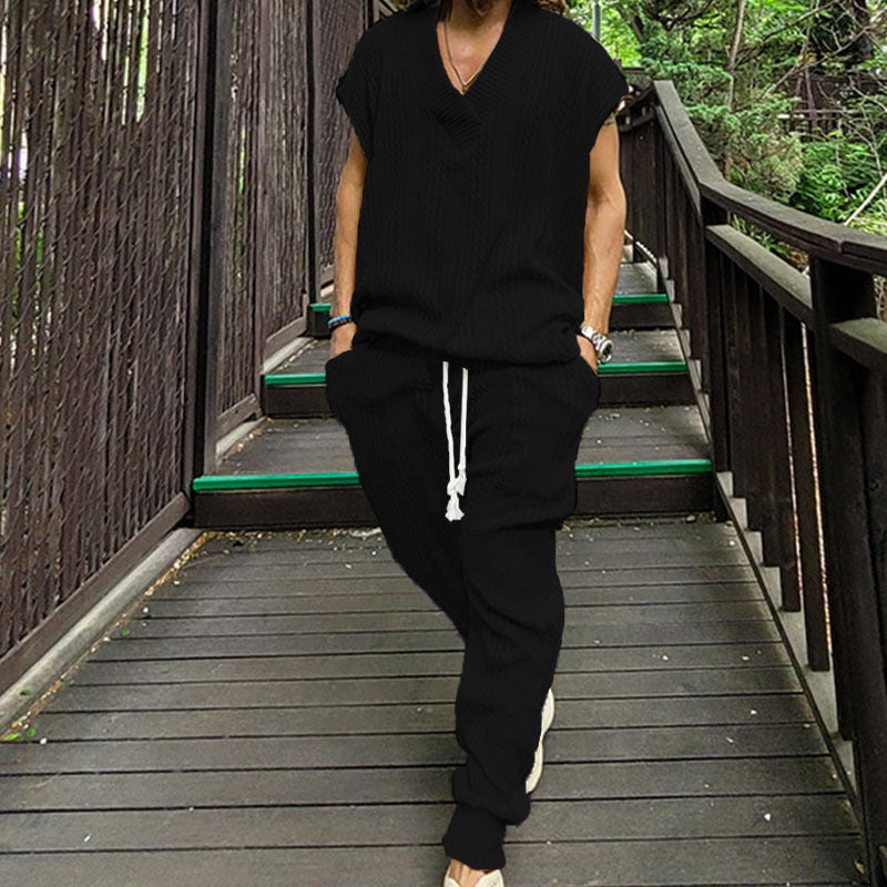 Dame afslappet fritids-sæt med høj krave og stilmønster Stilla