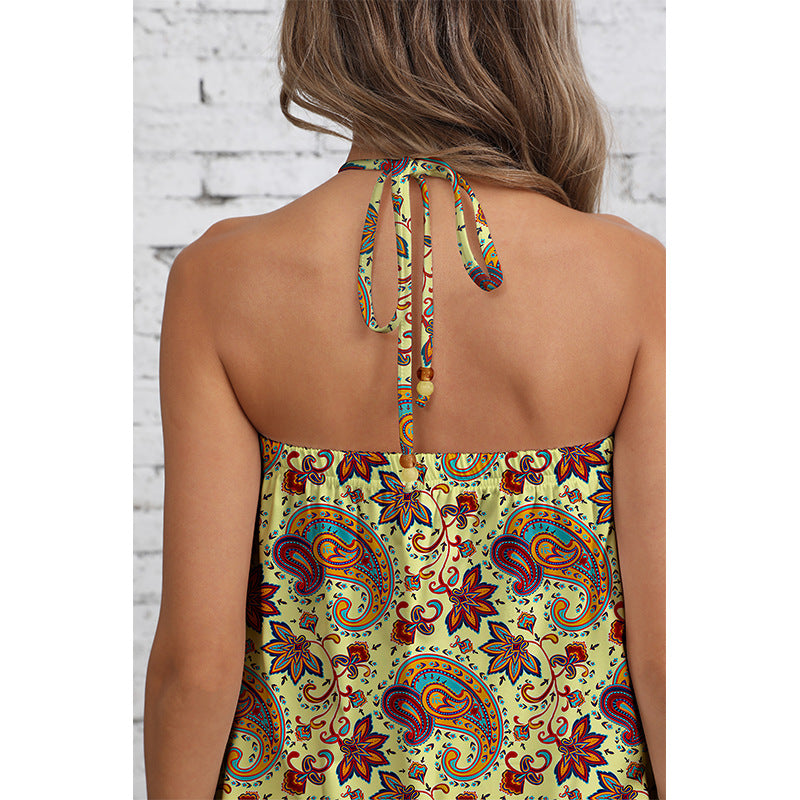 Dame afslappet sommerkjole med vidunderligt paisley mønster Stilla