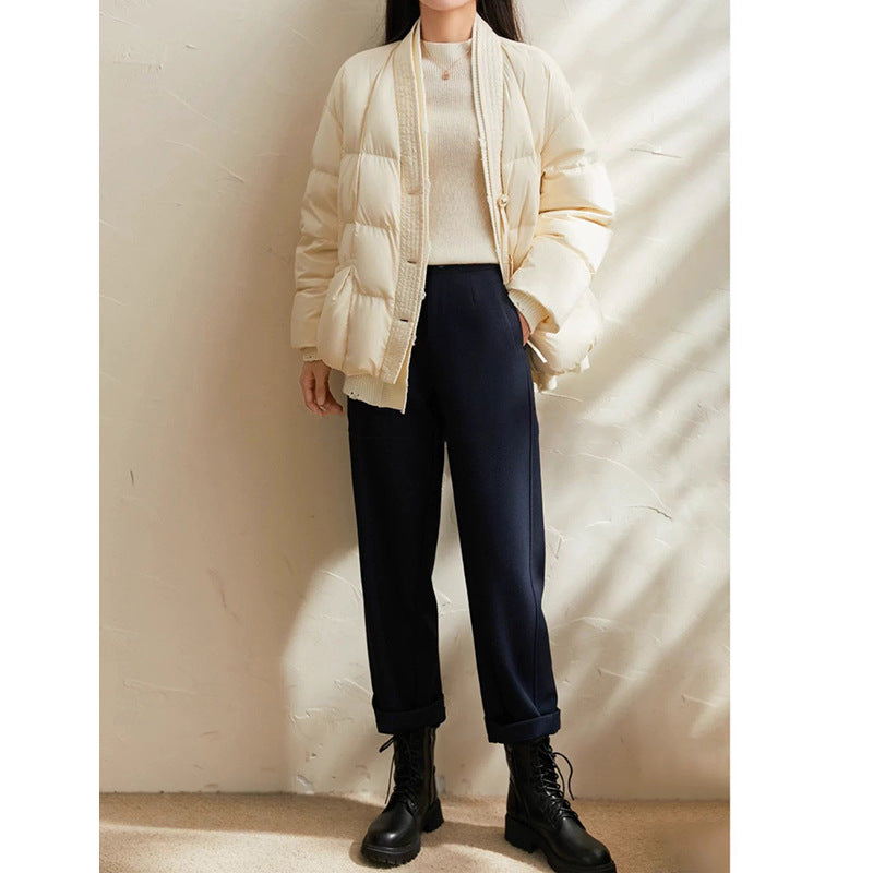 Dame afslappede stofbukser med smart plissé-design Stilla