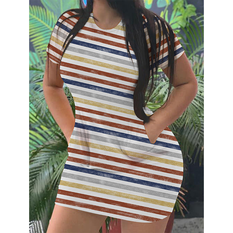 Dame afslappet strandkjole med sidelommer Stilla