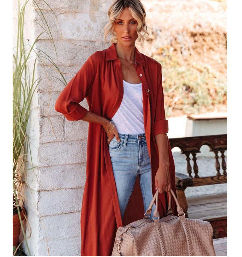 Dame afslappet og elegant skjorte med bælte Stilla