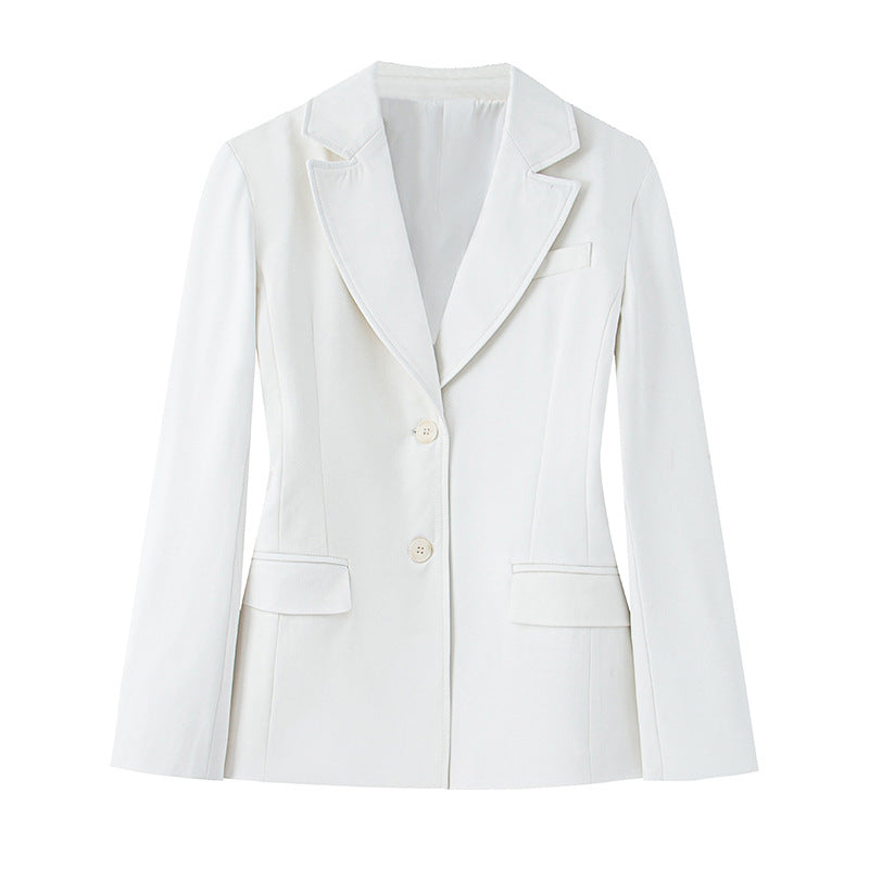 Dame elegant blazerjakke med struktureret design og praktiske lommer Stilla