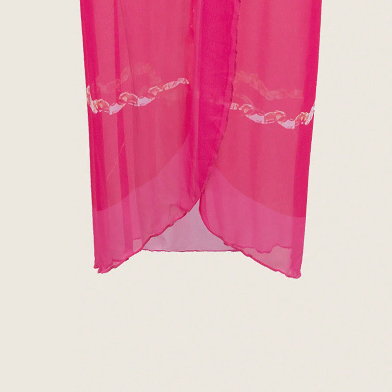 Dame Cut-Out Én-delt Badedragt og gennemsigtig Cover-Up Sæt Stilla