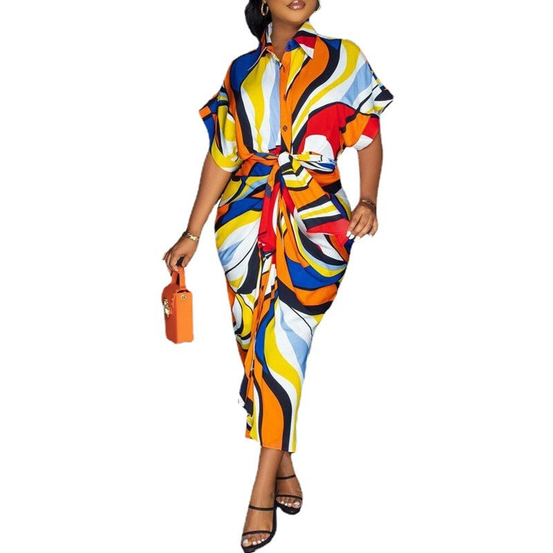 Dame Denim Patchwork Midi Kjole Stilla