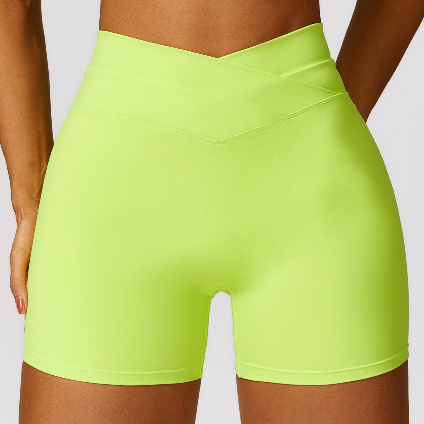 Stilla | Hip Raise Yoga Shorts Cross Høj Talje Træningsbukser Til Damer
