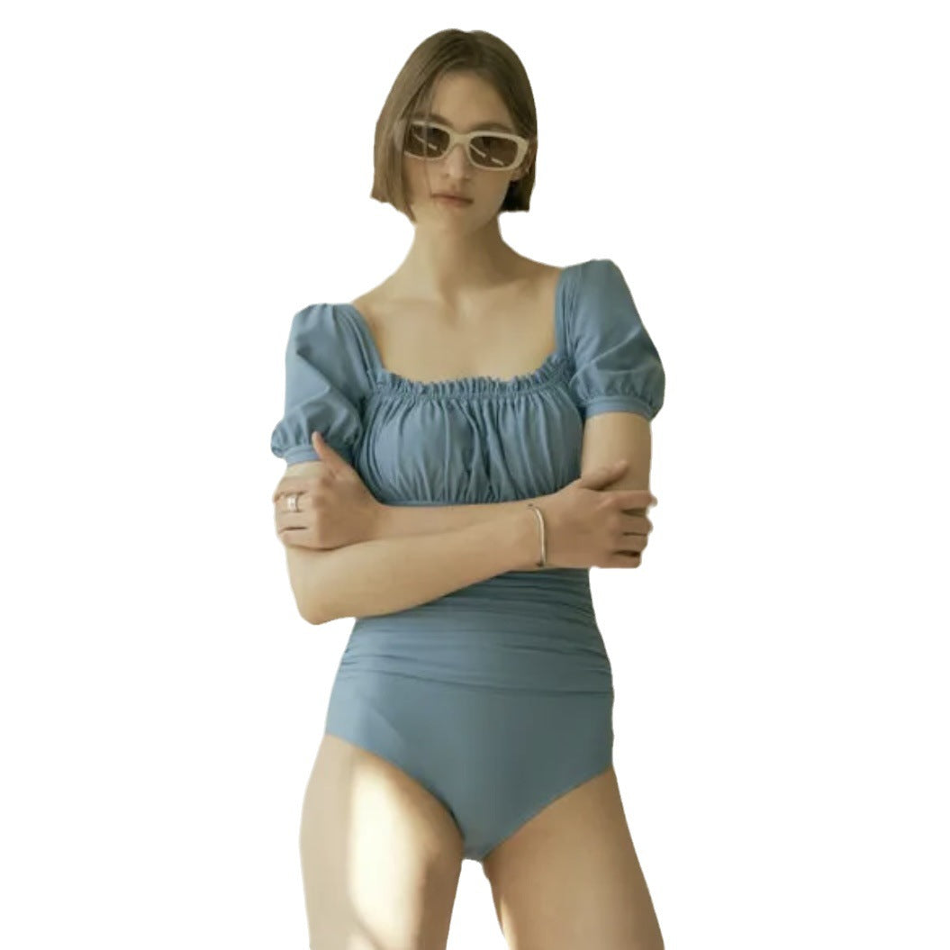 Dame Elegant Én-delt Badedragt med Puffærmer og anatomisk form Stilla