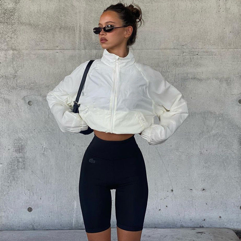 Stilla | Street Style Lynlås Ståkrave Kort Jakke