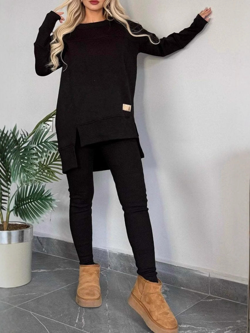 Dame afslappet lounge-sæt med brede sweatshirts og komfortable leggings Stiila