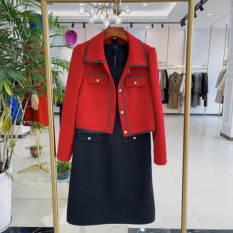 Dame elegant blazer-kjole med stilige accenter og høj kvalitet forarbejdning Stilla