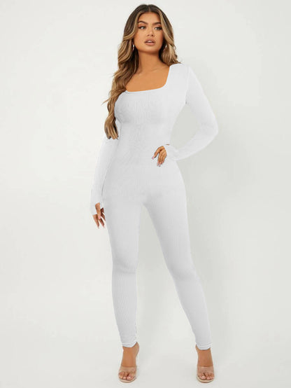 Dame sømløs bodysuit med elegant snit og lange ærmer Stilla