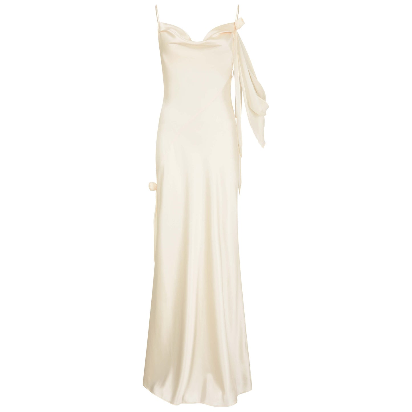 Dame Elegant aftenkjole med asymmetrisk design og flydende stof Stilla