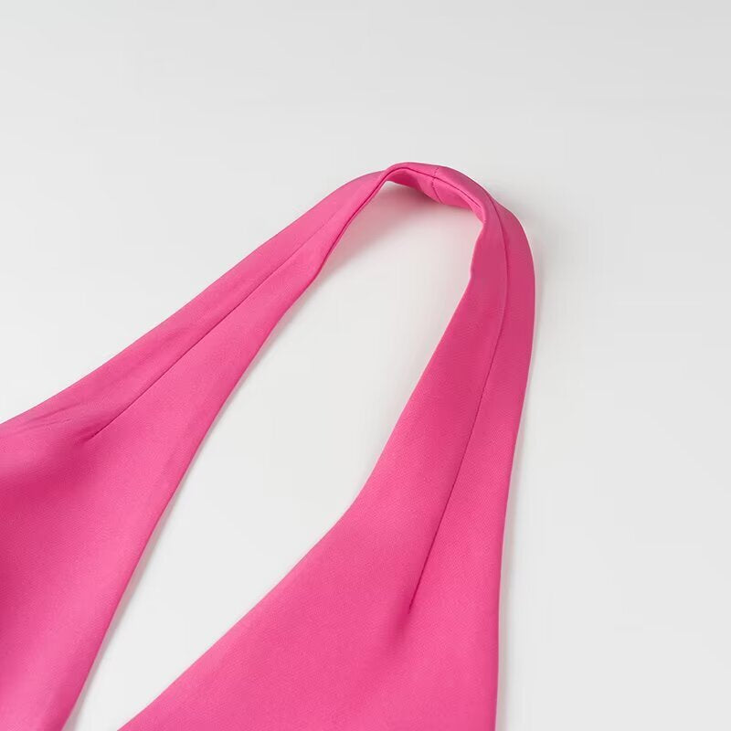 Dame Elegant halterneck top med innovativt spænde design Stilla