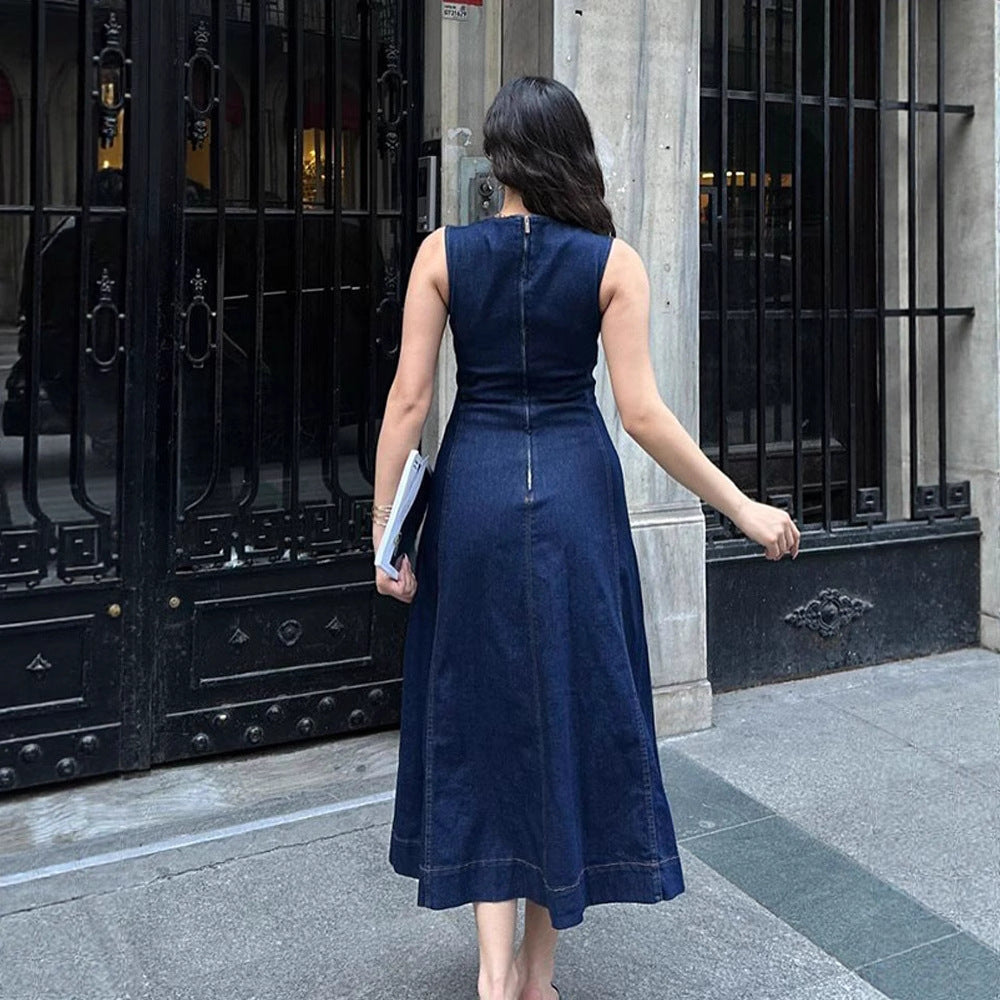 Dame Denim Maxikjole Stilla