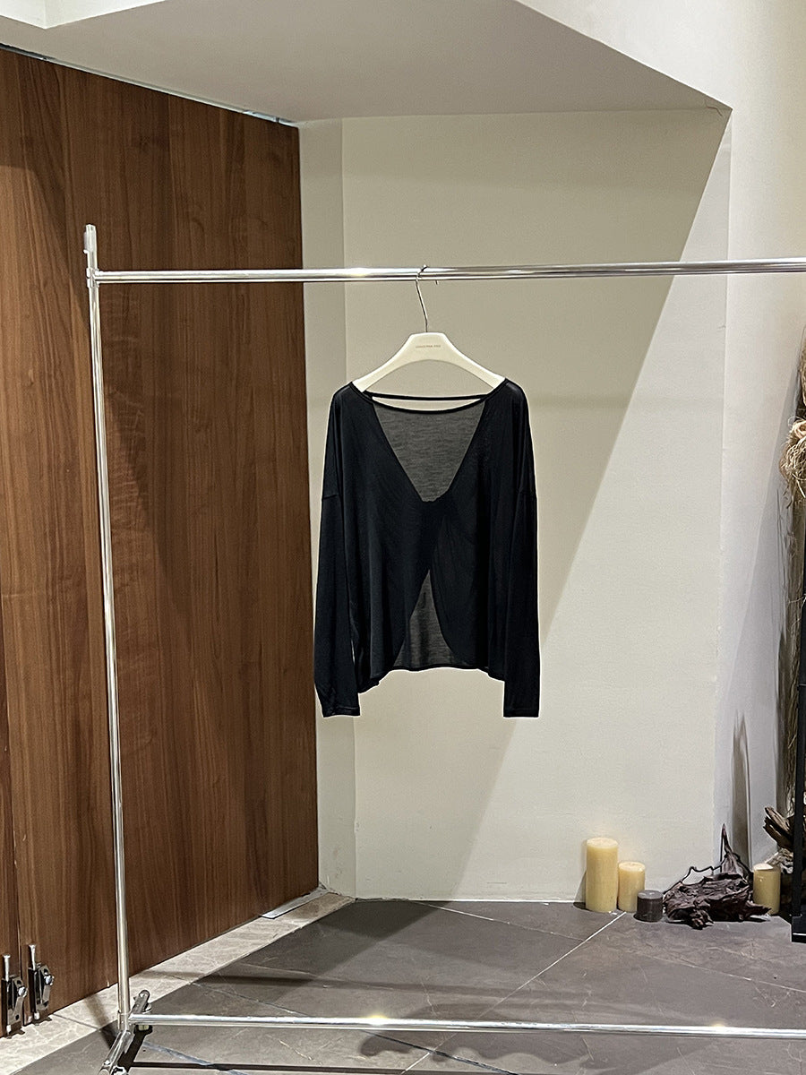 Dame afslappet langærmet top lavet af højkvalitets bomuld med løs pasform Stilla