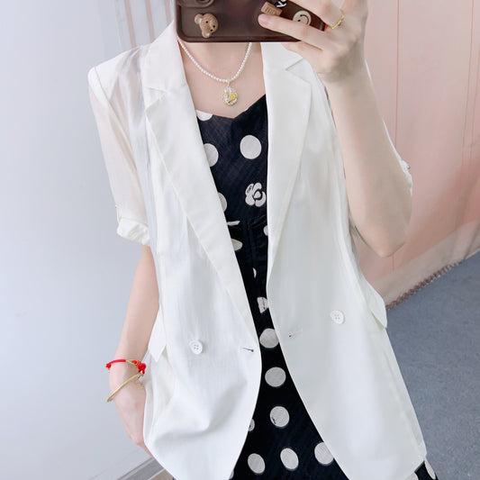 Dame Elegant Blazer med lette, luftige ærmer og funktionelle lommer Stilla