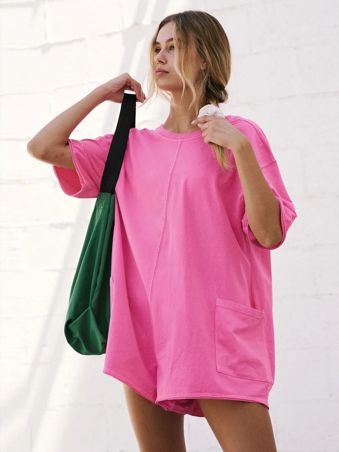 Dame afslappet strandkjole med praktiske lommer Stilla