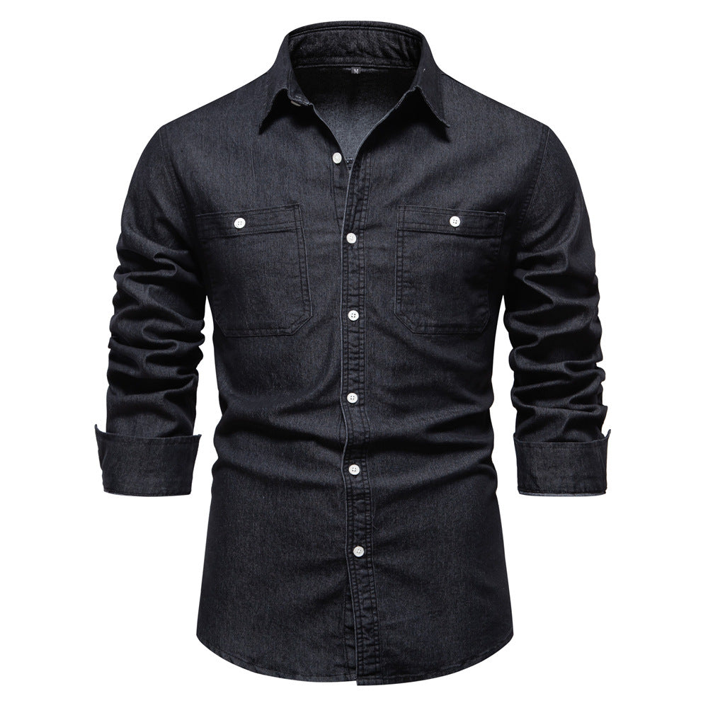 Herre Denim Skjorte Stilla