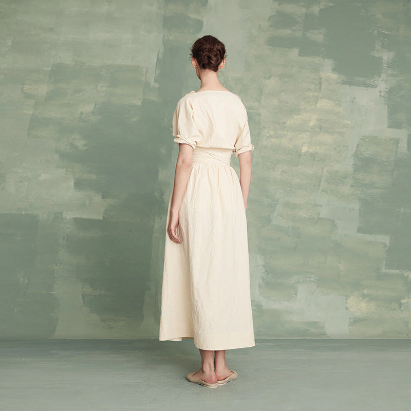 Dame afslappet kjole med talje bælte Stilla