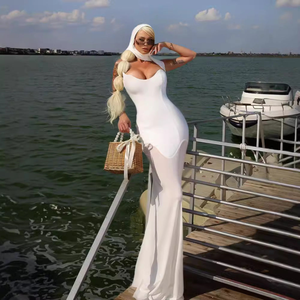 Dame elegant aftenkjole i klassisk stil Stilla