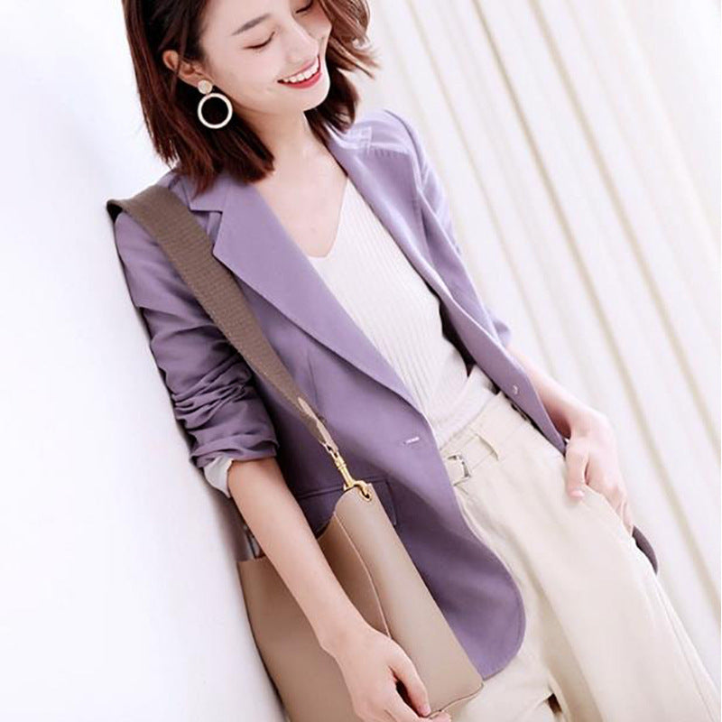 Dame elegant blazer med moderne snit og smart revers Stilla