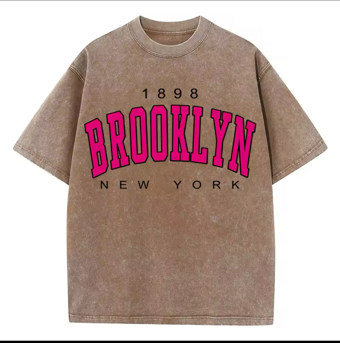 Dame Oversized T-Shirt med Brooklyn Print Stilla