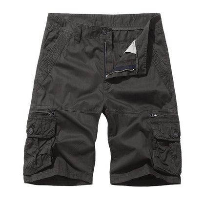 Herre Cargo-shorts med multifunktionelt lomme-design Stilla