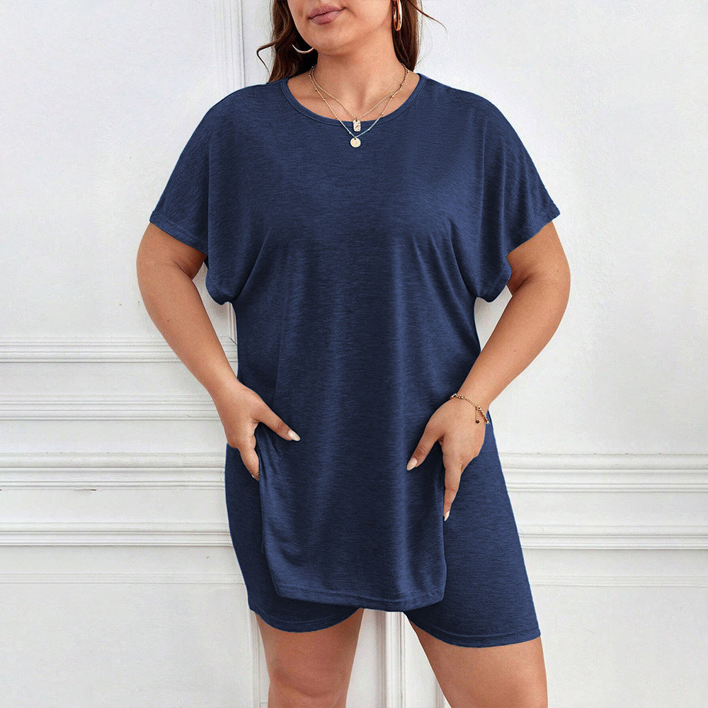 Dame afslappet kortærmet pyjamas-sæt lavet af åndbart materiale med blødt stof Stilla