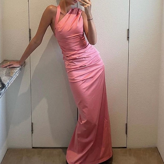 Dame elegant etuikjole med asymmetrisk overdel og figursyet snit Stilla