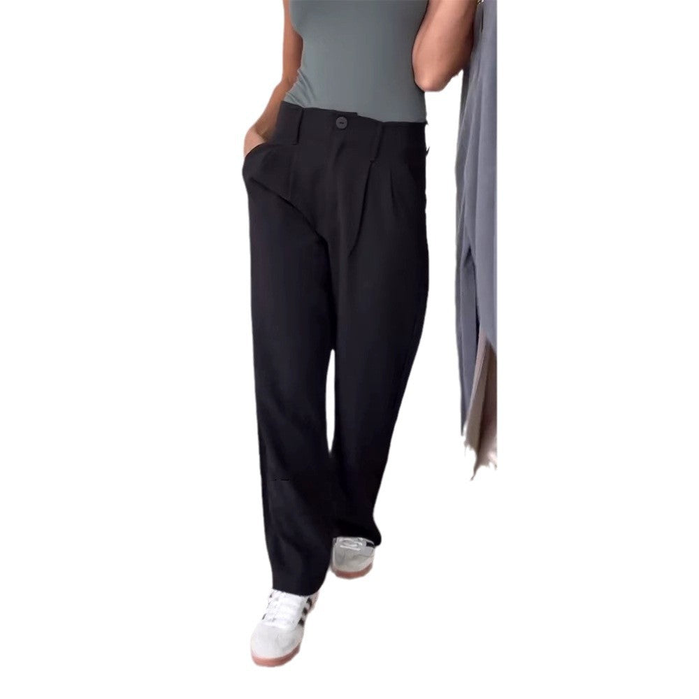 Dame elegant bukser med vidde pasform og høj talje Stilla