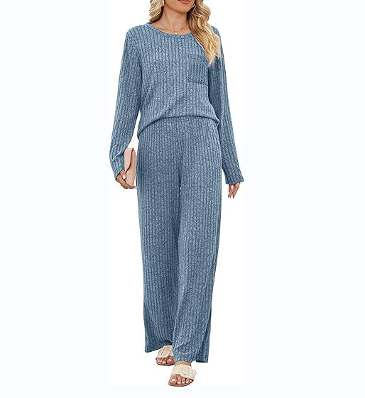 Dame afslappet lounge-sæt med stribet design og praktiske lommer Stilla