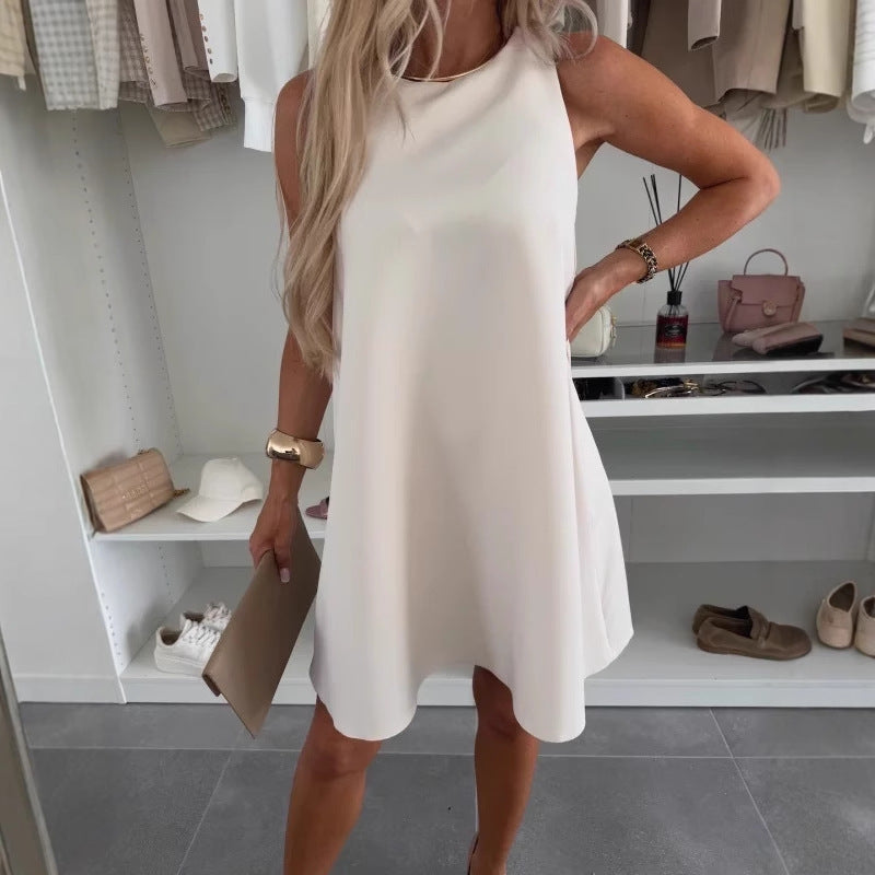 Dame A-linie kjole lavet af flydende materiale Stilla