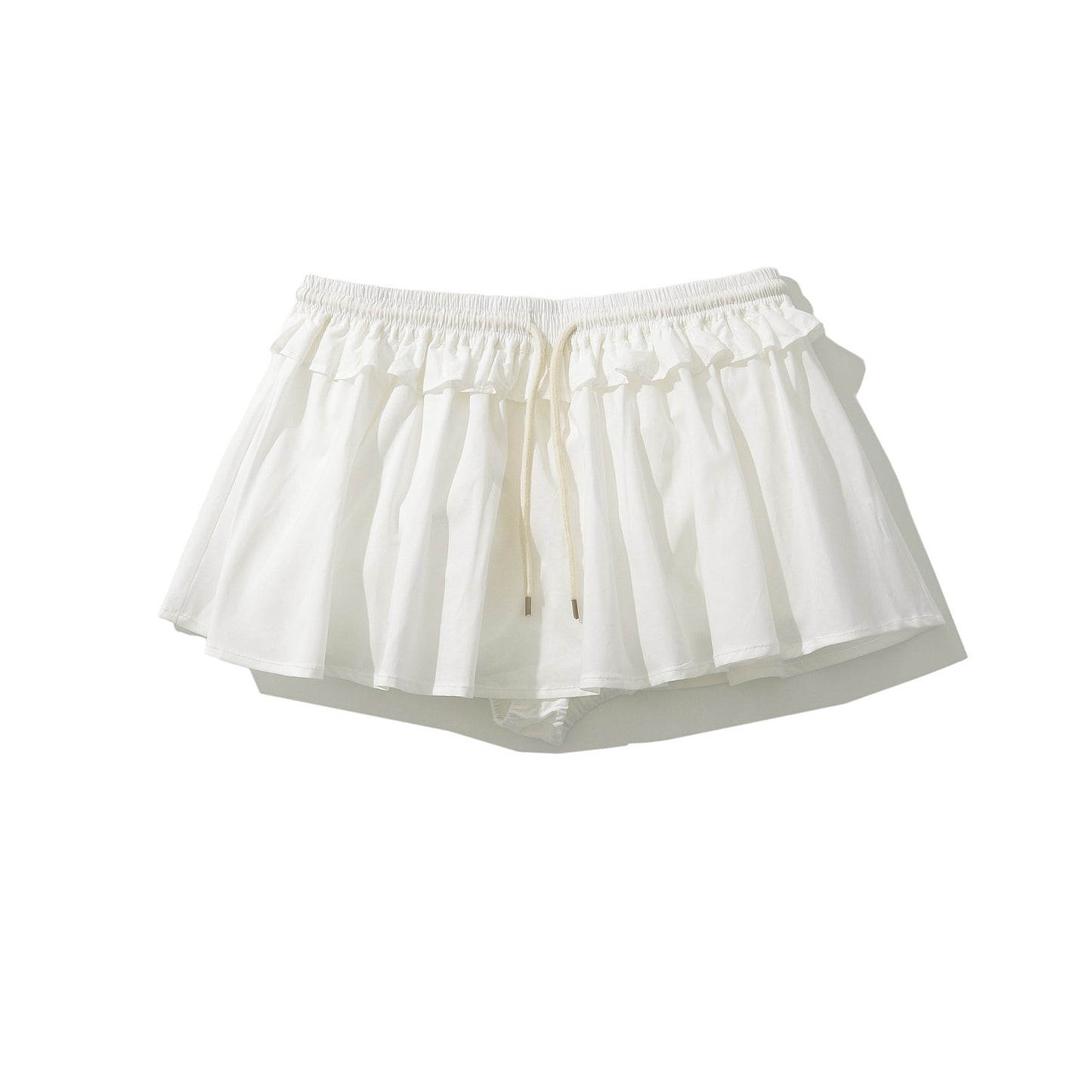 Dame Cropped Button-Up Bluse og Mini skirt Sæt Stilla