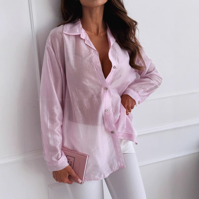 Dame afslappet chiffonbluse Stilla