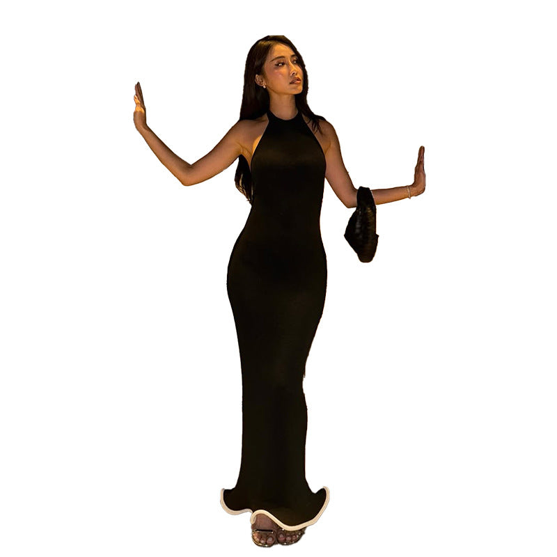 Dame Elegant Højkrave Maxikjole Stilla