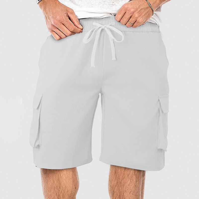 Herrer Cargo Shorts med elastisk talje og praktisk lomme-design Stilla