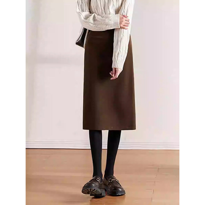 Dame elegant blyantskørter med fint struktureret materiale og høj talje Stilla