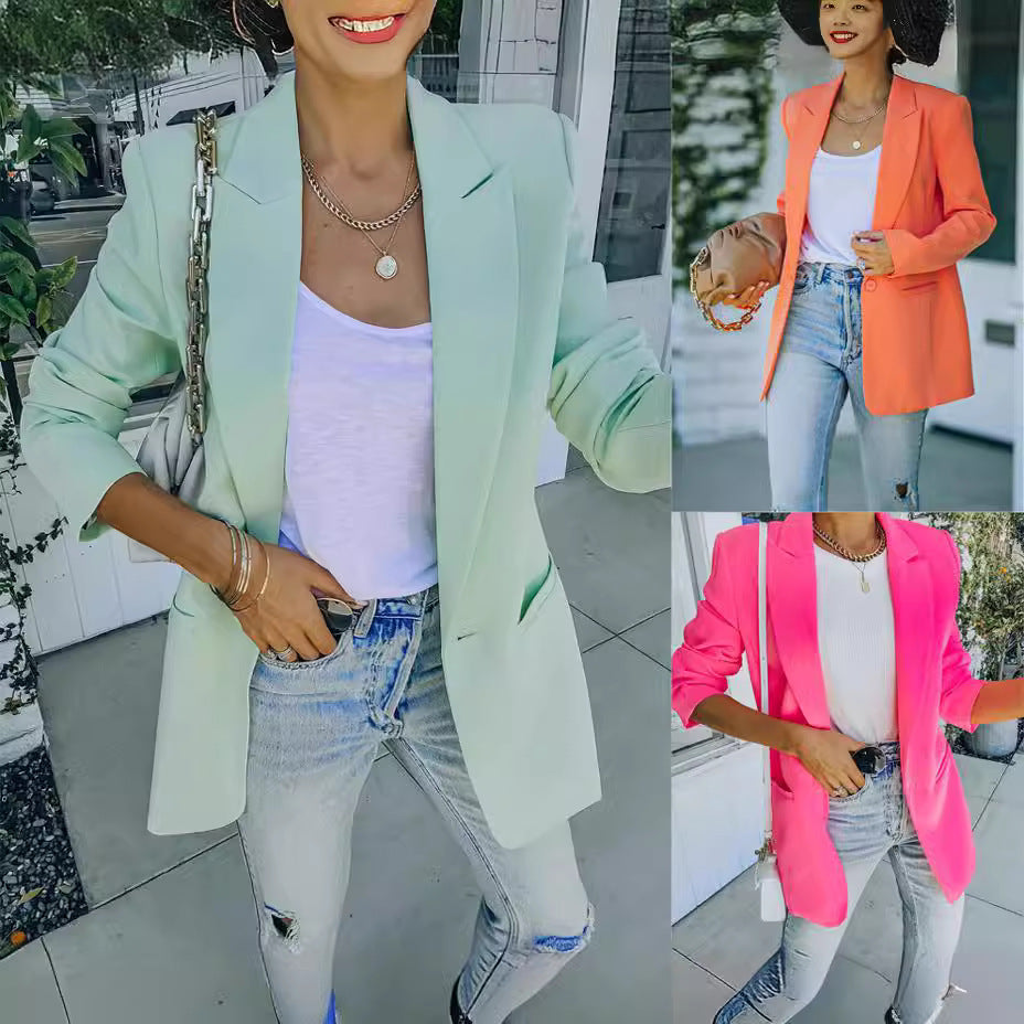 Dame Elegant Blazer med tætsiddende snit og moderne detaljer Stilla